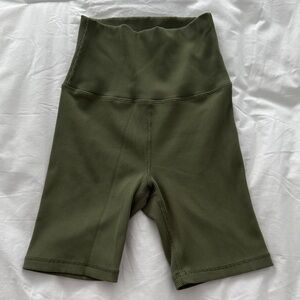 Aerie Olive Green Ribbed Shorts